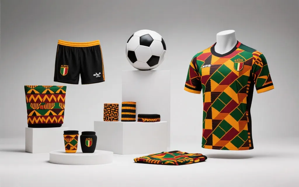 球衣设计与周边陈列的现代视觉呈现